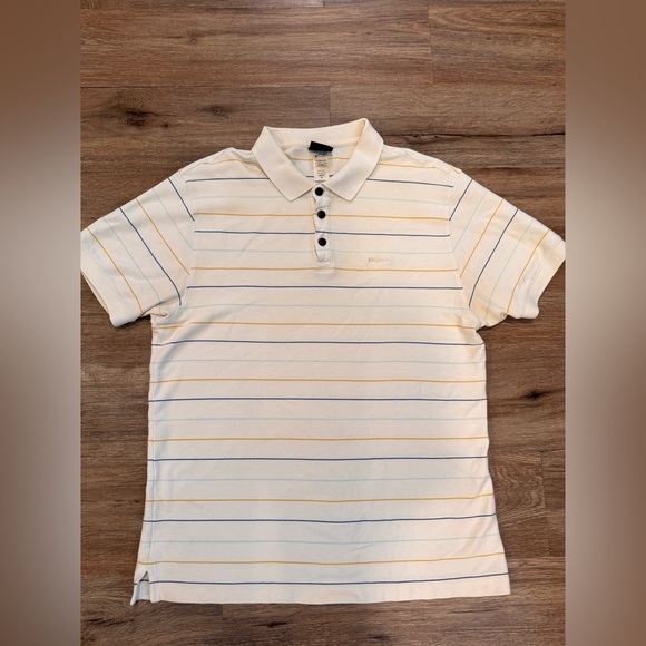 Patagonia Other - Patagonia Men’s White Striped Organic Cotton Polo T-Shirt Medium